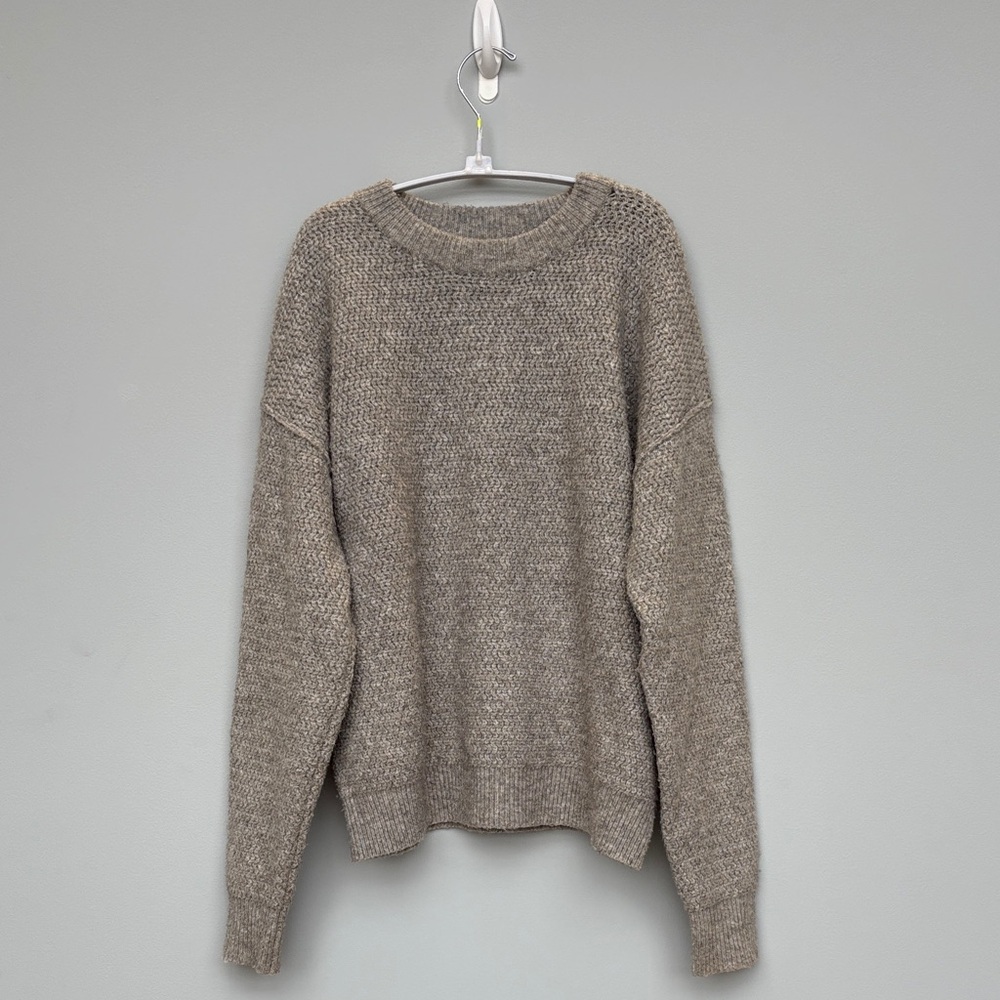Topshop Women's Crew Neck Sweater - Gray